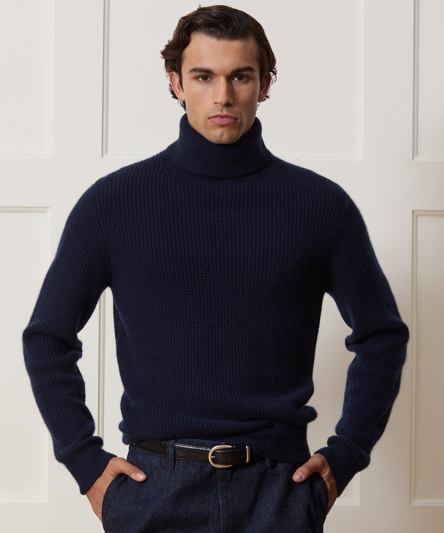 Waffle Cashmere Turtleneck - Image 2