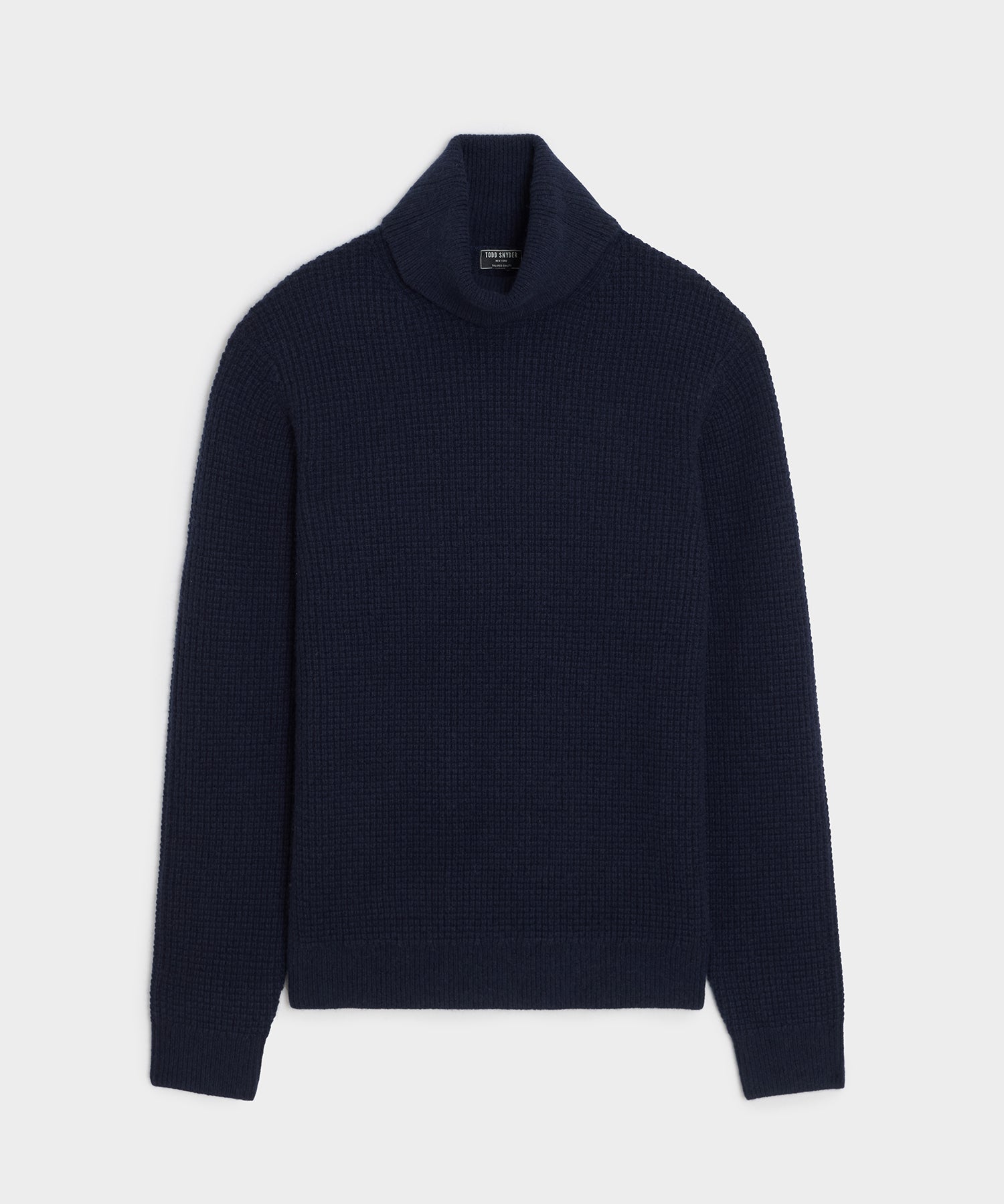 Waffle Cashmere Turtleneck