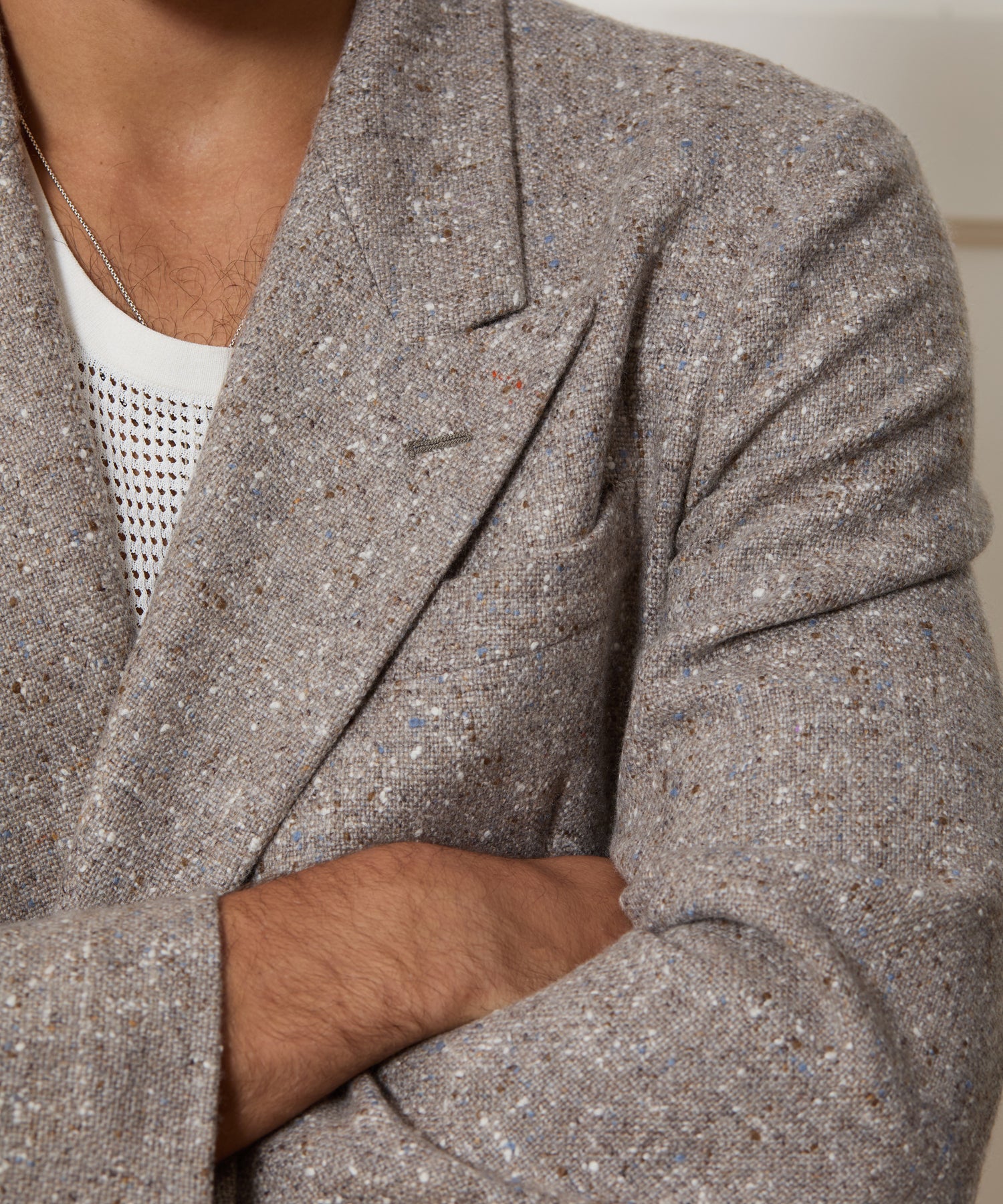 Italian Cashmere Donegal Double-Breasted Wythe Jacket - Image 4