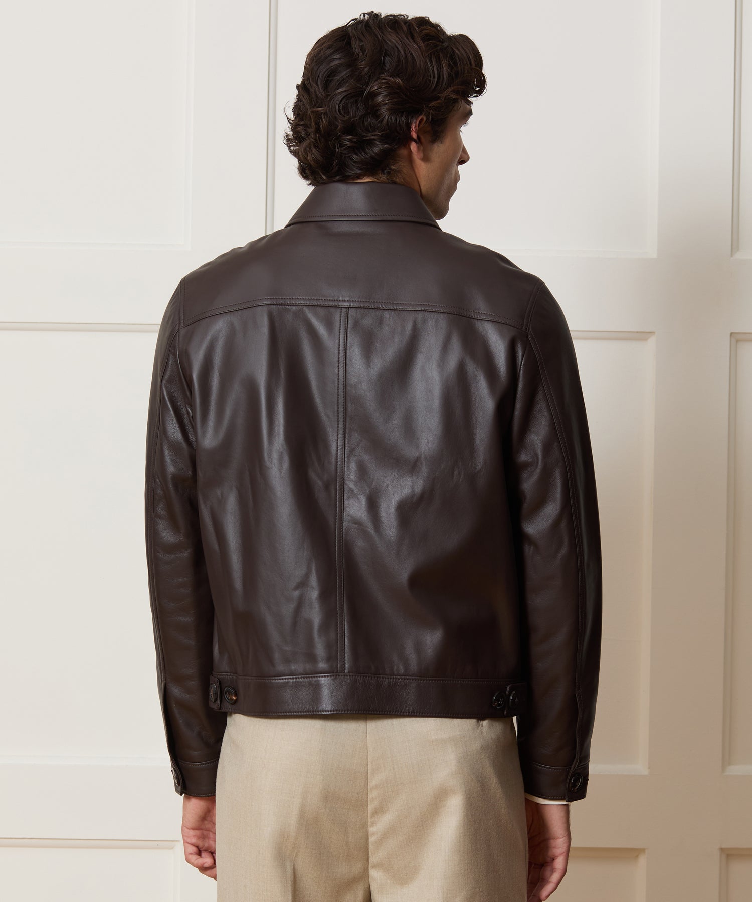 Boxy Italian Leather Jacket - Image 5