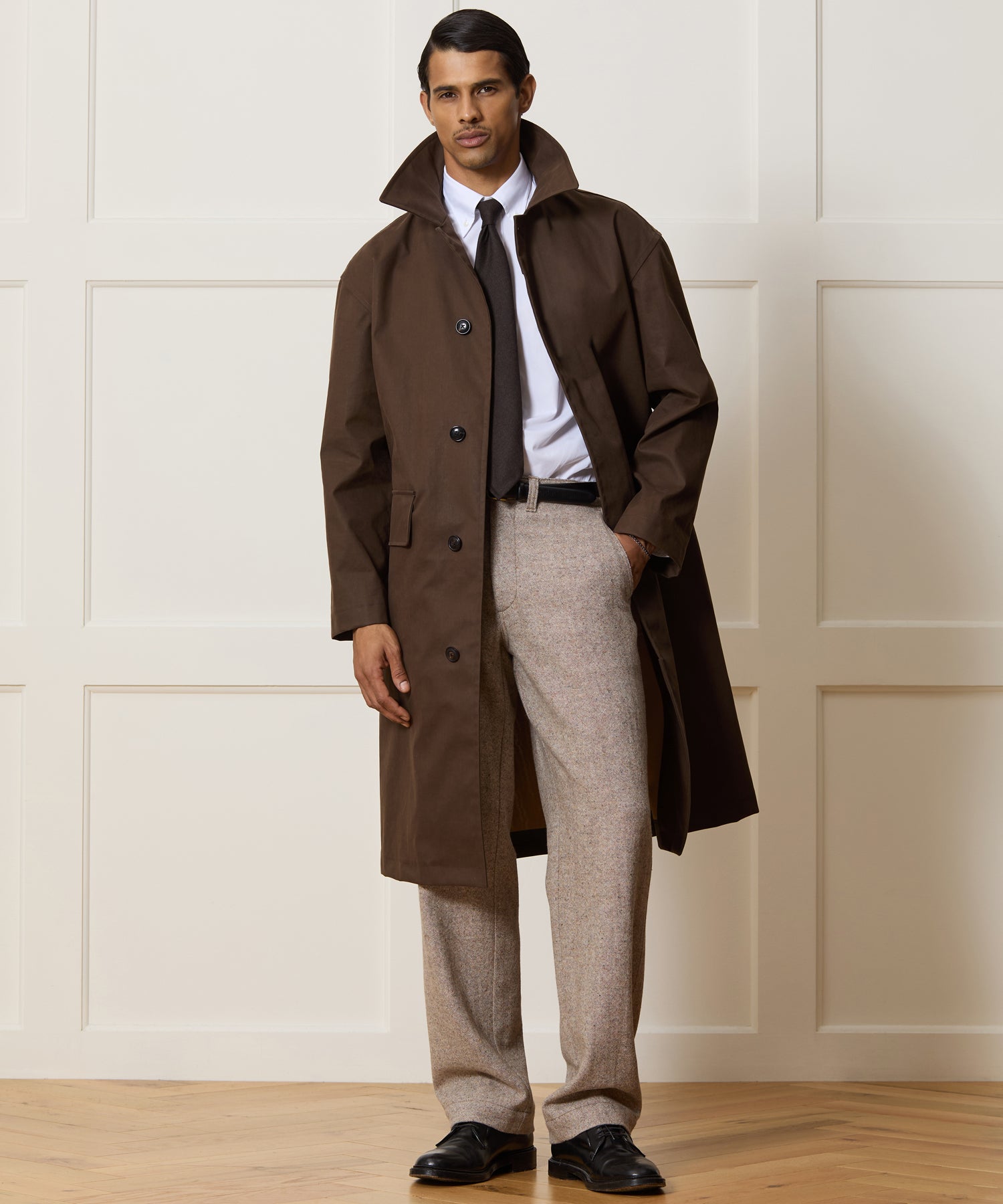Italian Cotton Trench Coat - Image 3