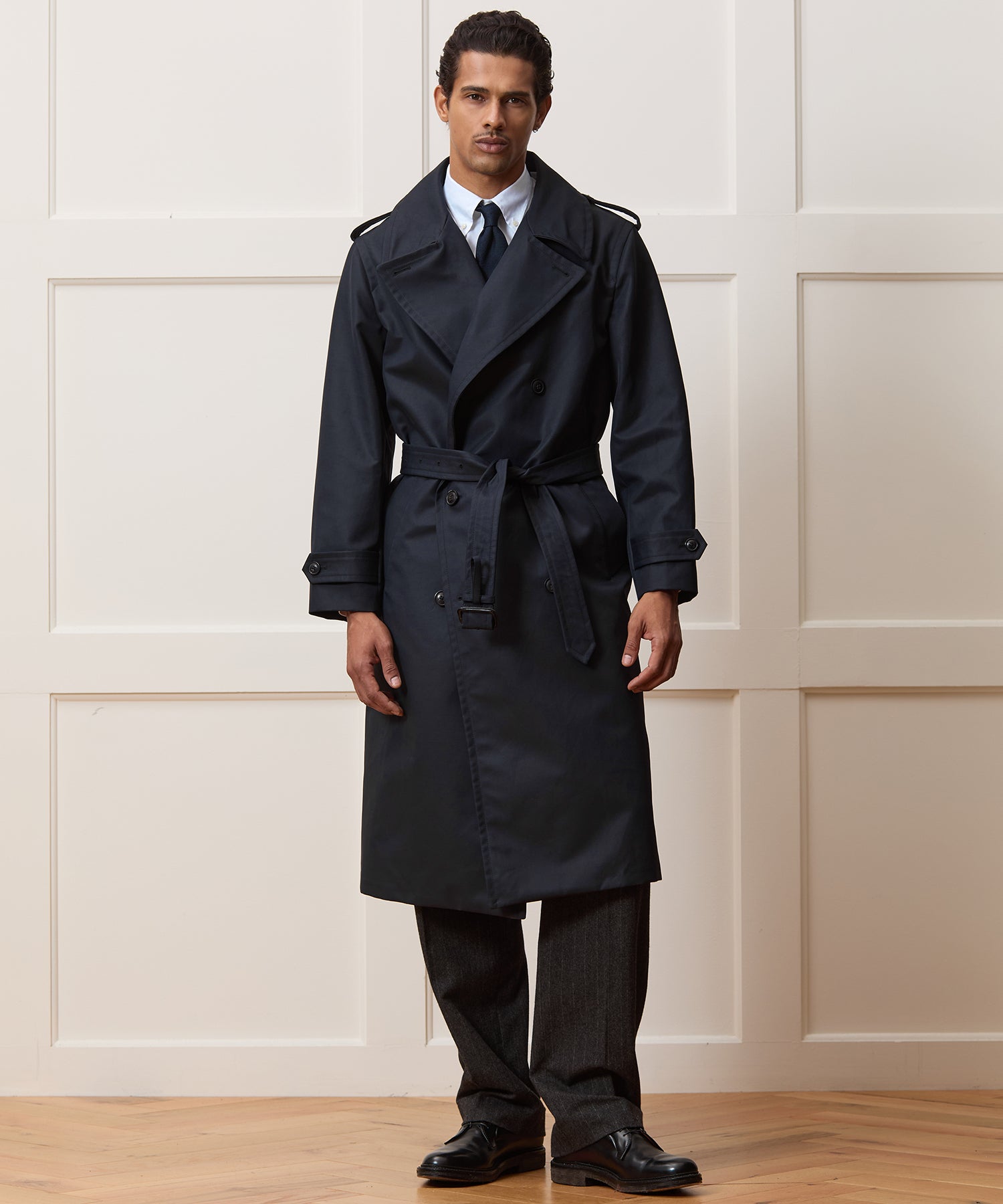 Italian Double-Breasted Trench Coat - Image 3