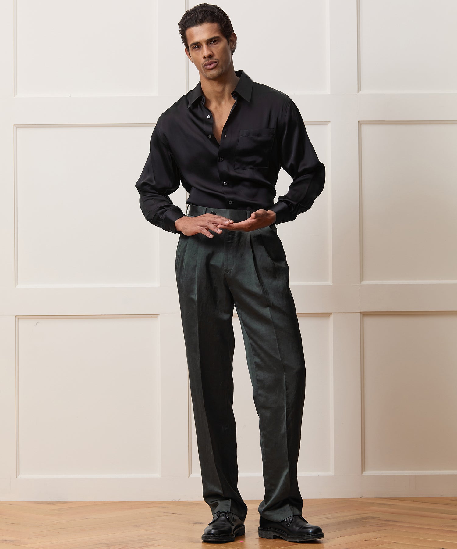 Italian Satin Double-Breasted Shawl Tuxedo - Image 8