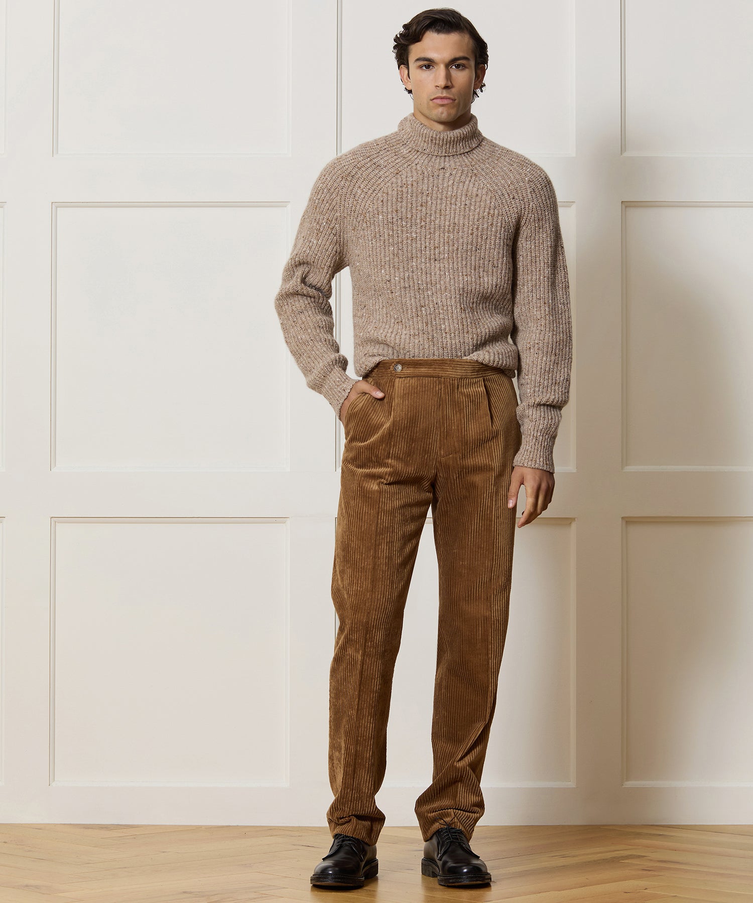 Italian Wide Wale Corduroy Side Tab Trouser - Image 2
