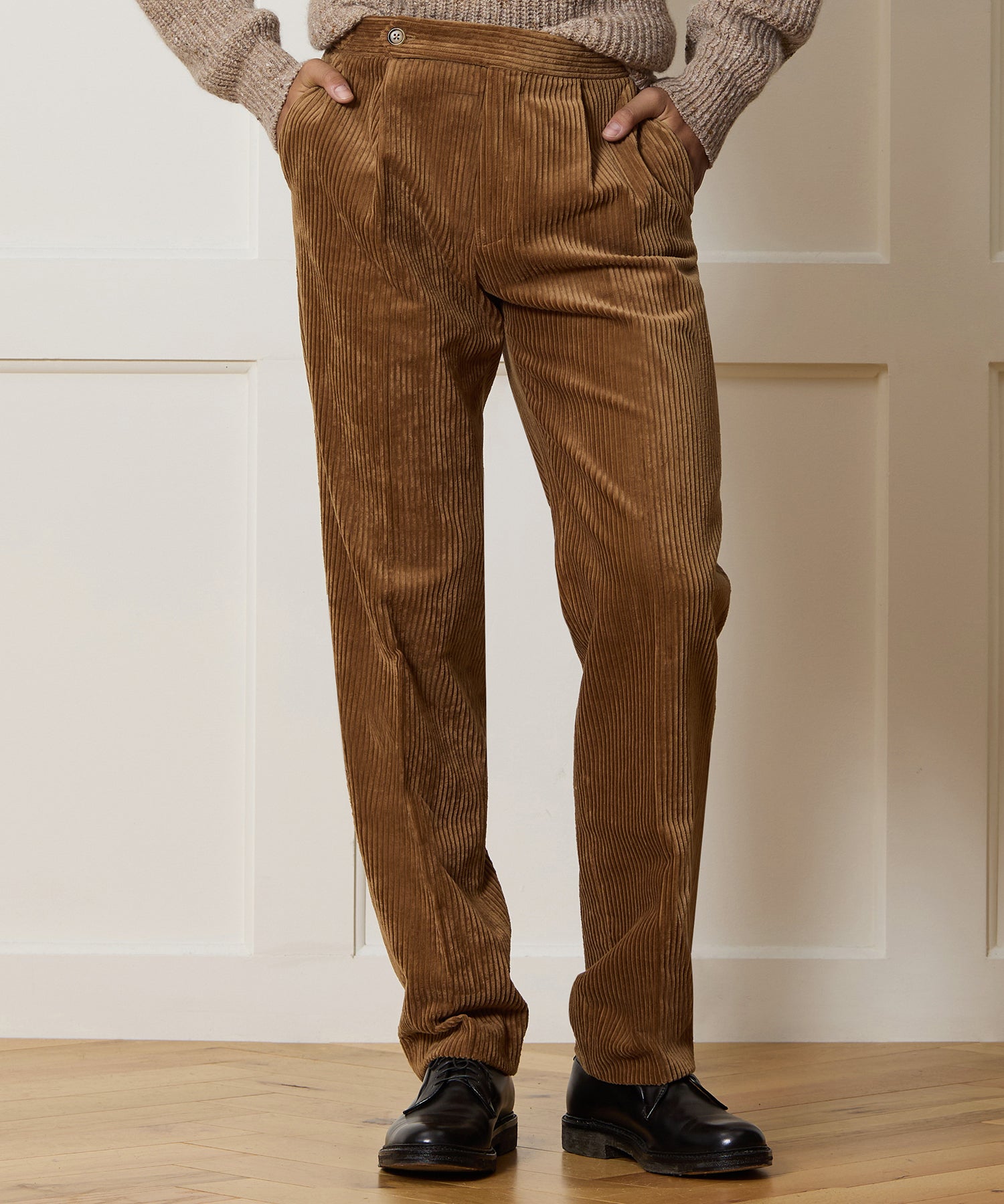 Italian Wide Wale Corduroy Side Tab Trouser - Image 3