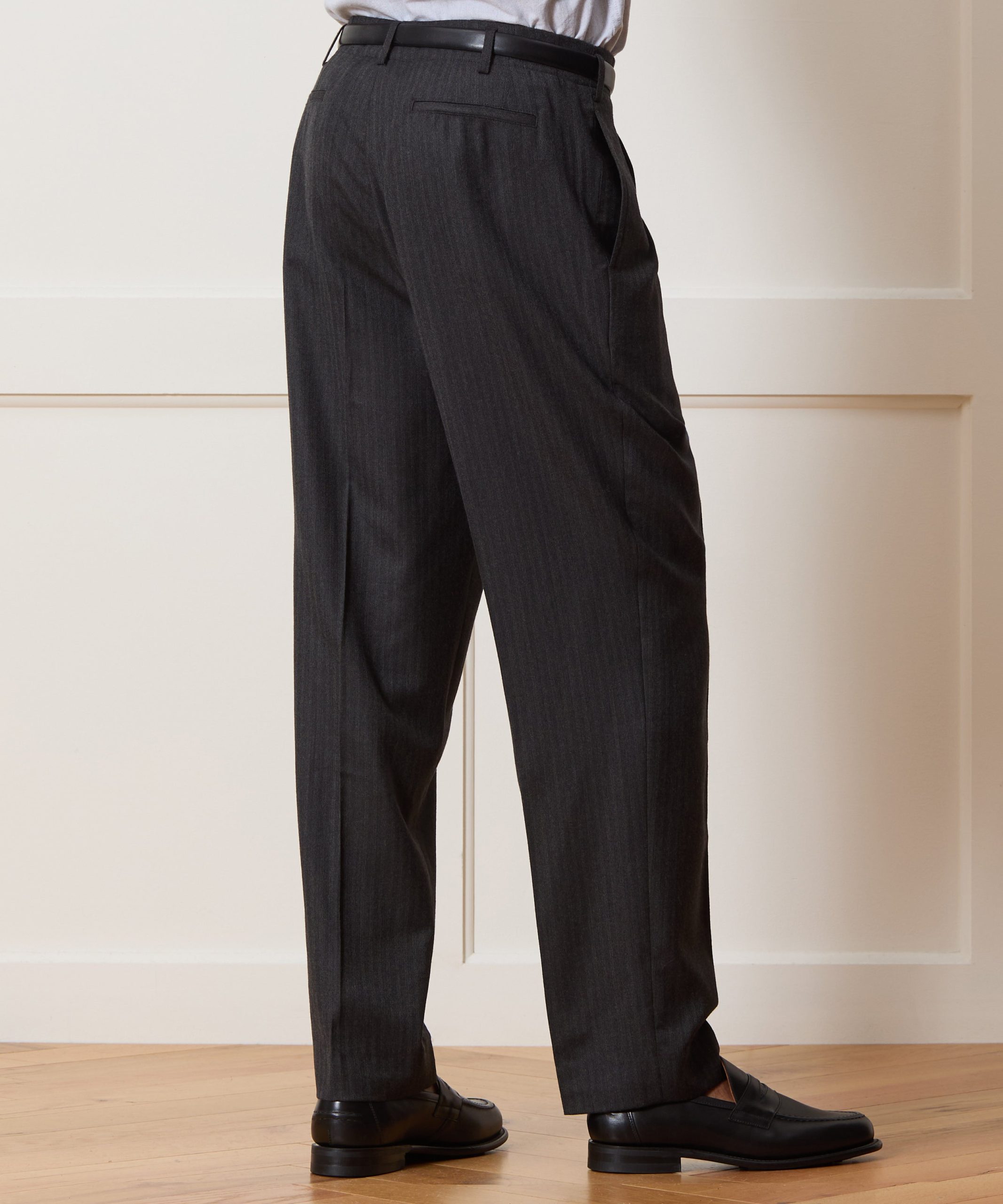Italian Flannel Striped Hollywood Trouser - Image 5