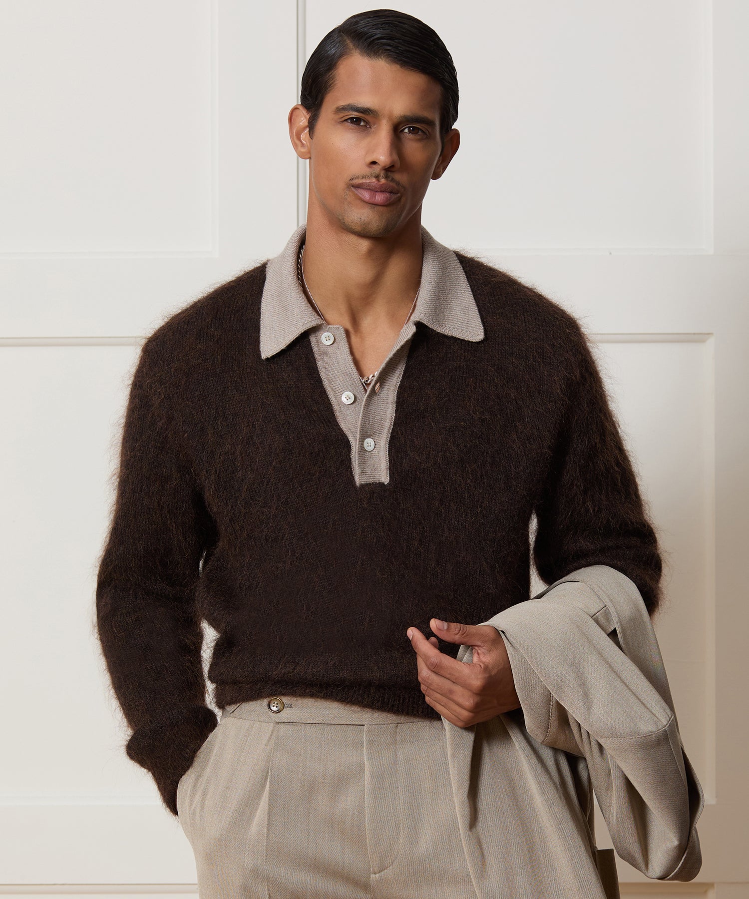 Italian Mohair Rugby Sweater Polo - Image 2
