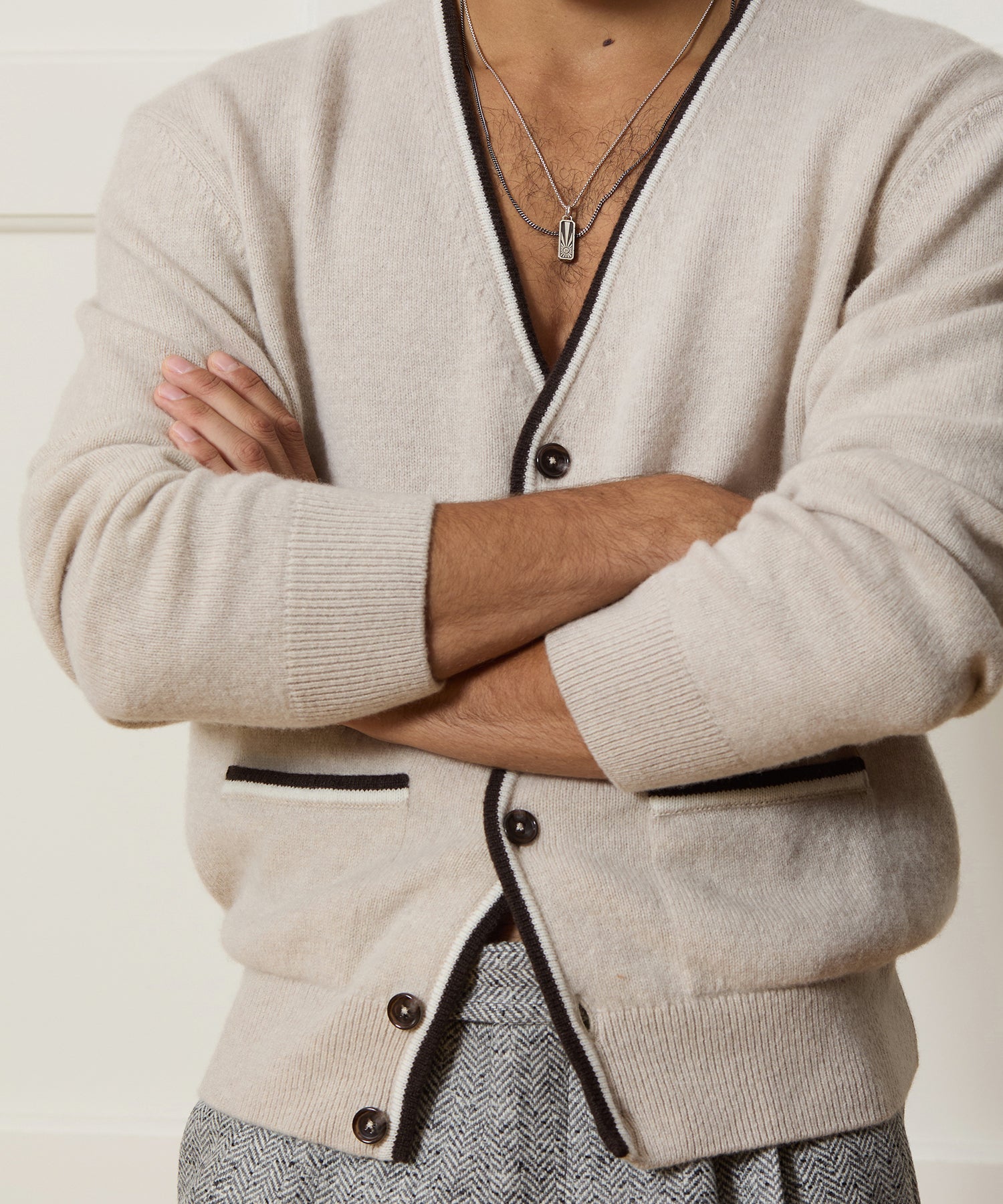 Wool Tipped Cardigan - Image 4