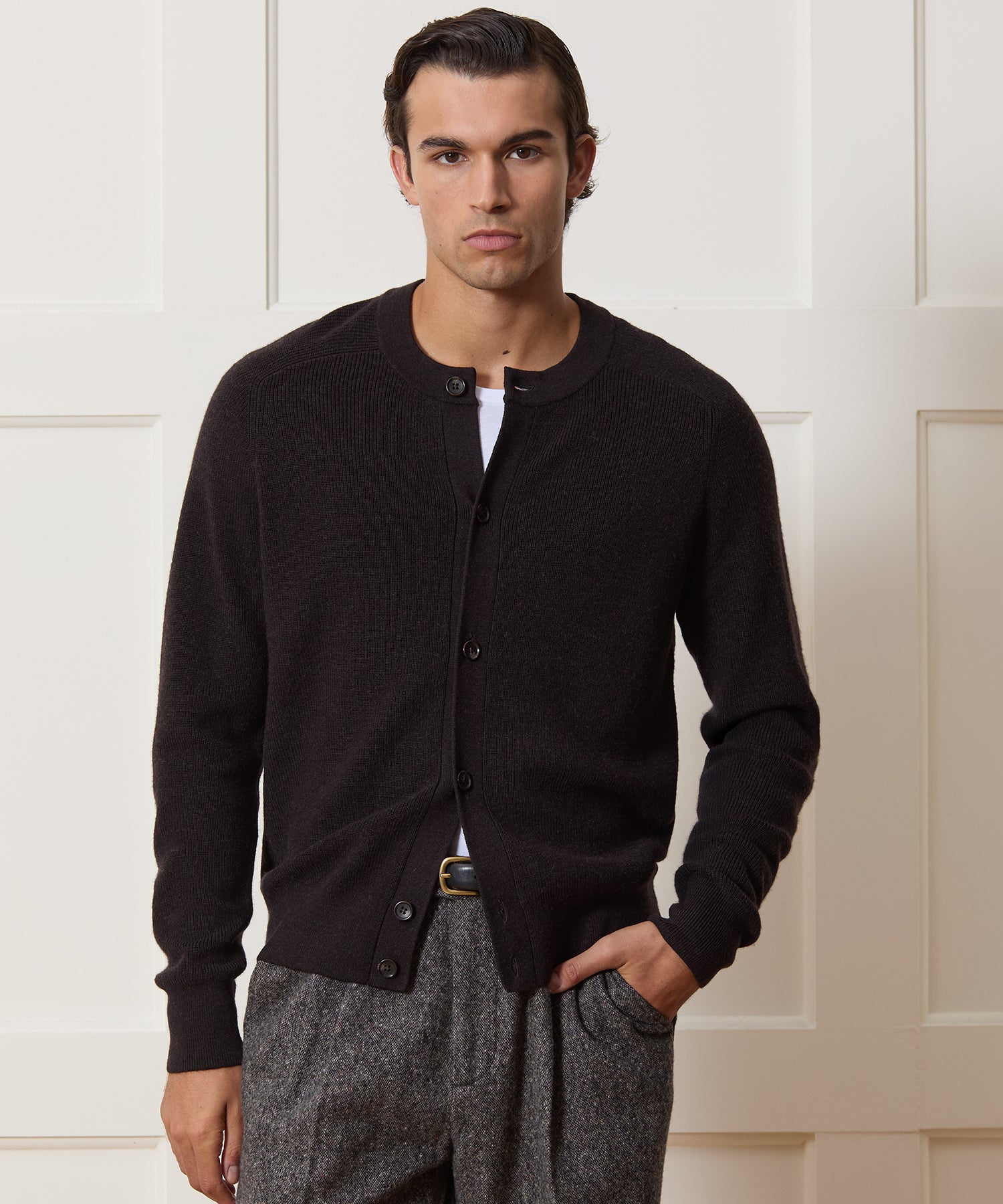 Merino Crewneck Cardigan - Image 2