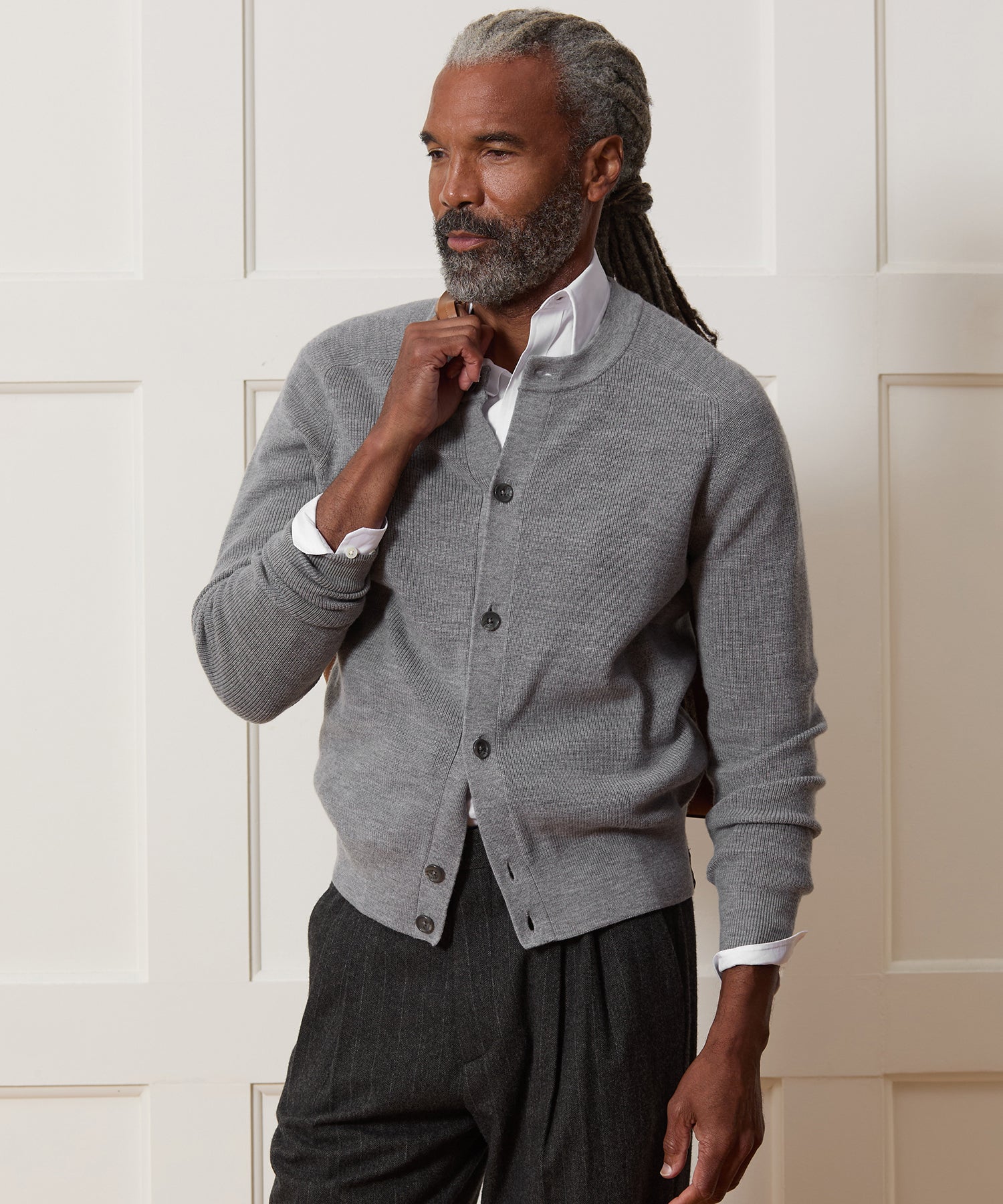 Merino Crewneck Cardigan - Image 2