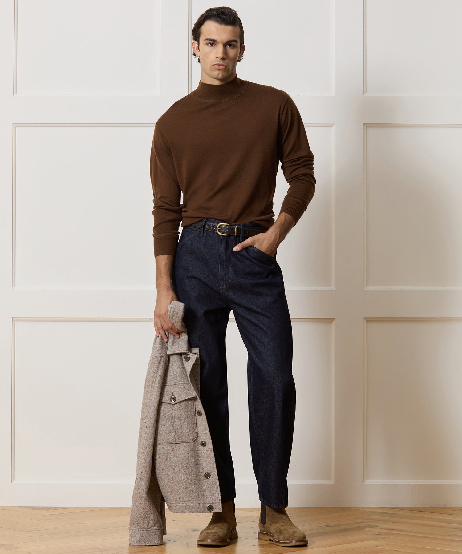 Merino Mock Neck Sweater - Image 3