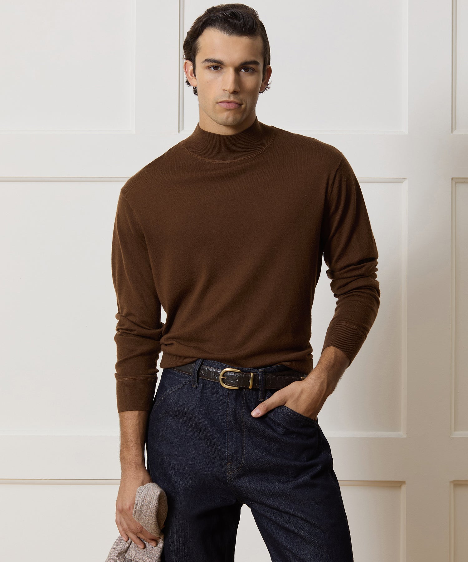 Merino Mock Neck Sweater - Image 2
