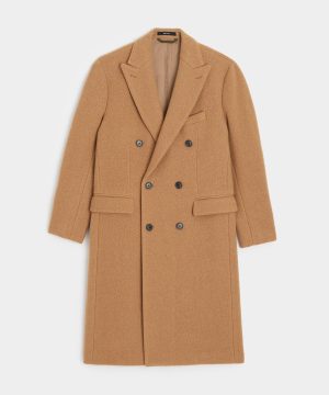 Italian Wool Peak Lapel Topcoat