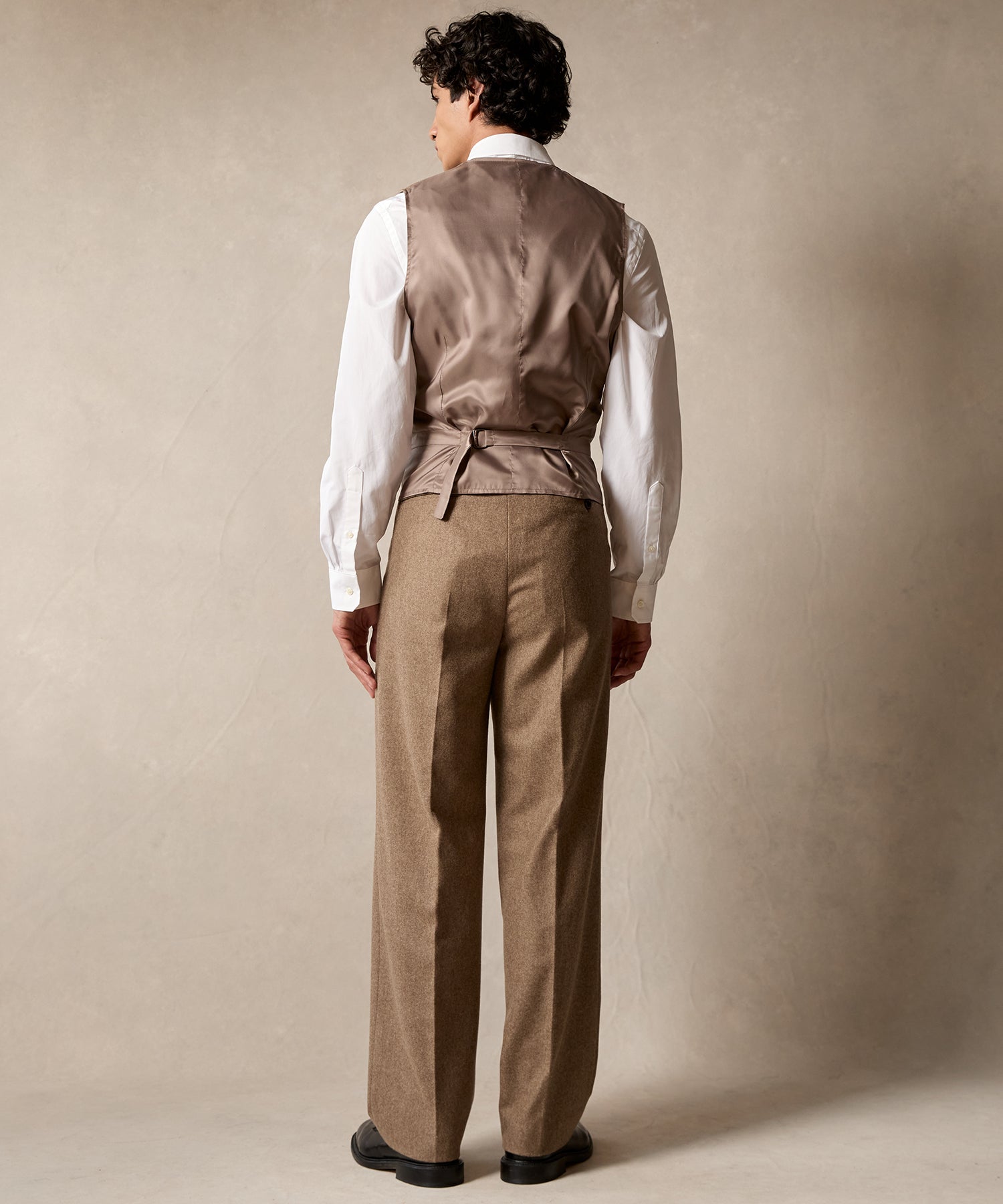 Italian Flannel Vest in Chestnut - Image 5