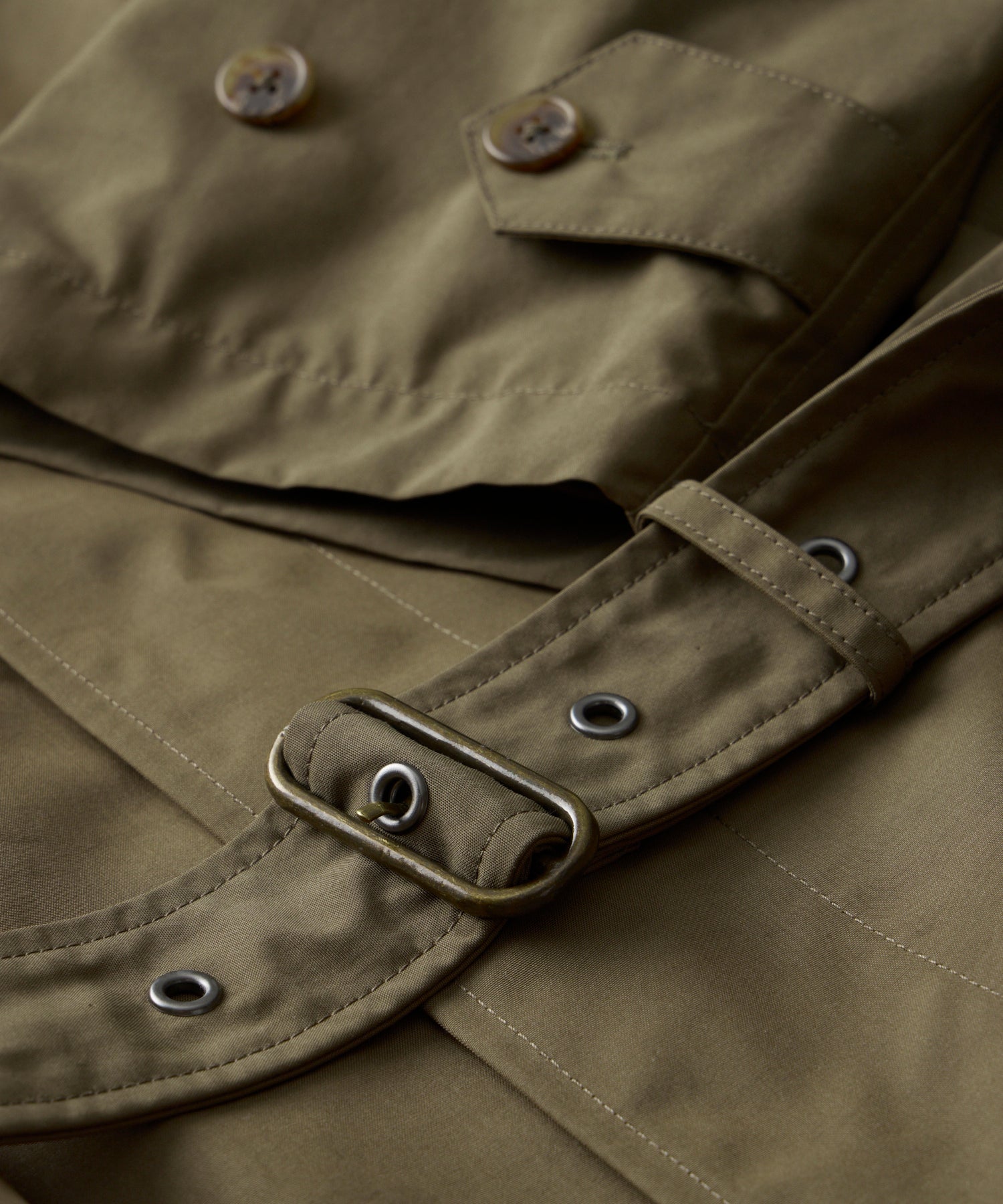 Italian Belted Balmacaan Trench Coat - Image 3