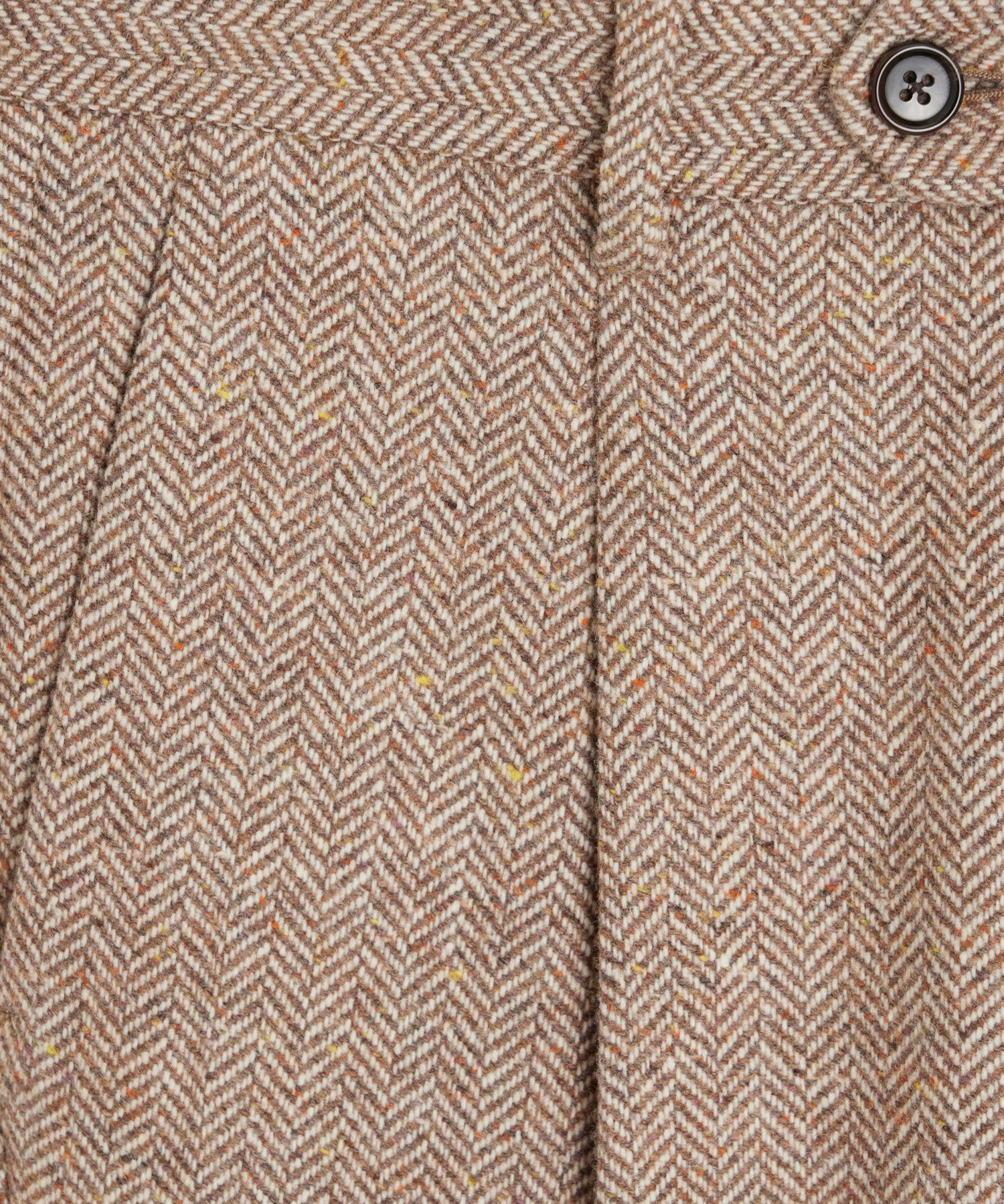 Italian Donegal Madison Trouser in Tan Herringbone - Image 4