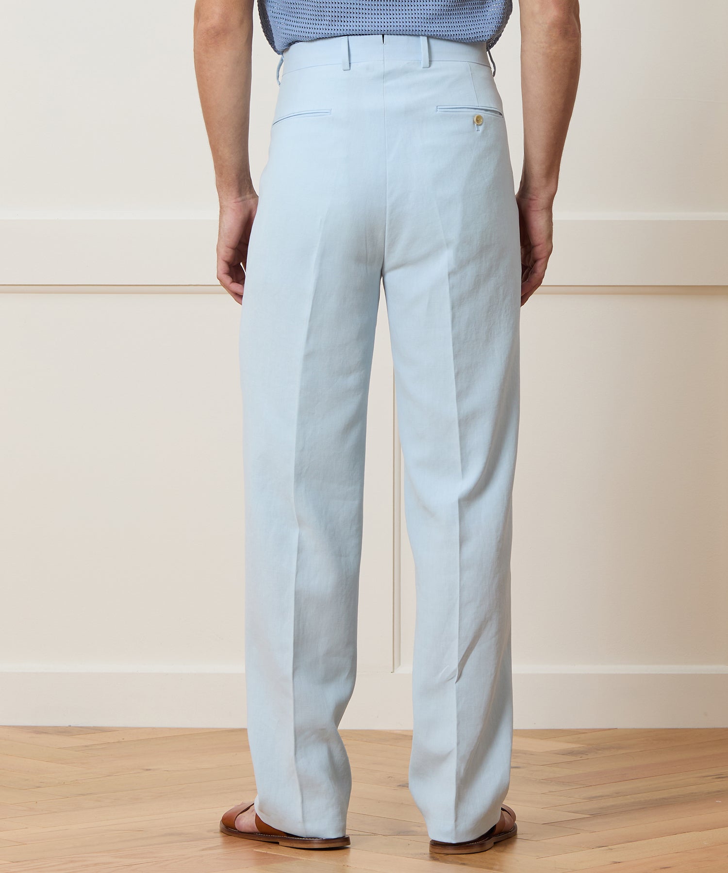Italian Sueded Linen Wythe Trouser - Image 4