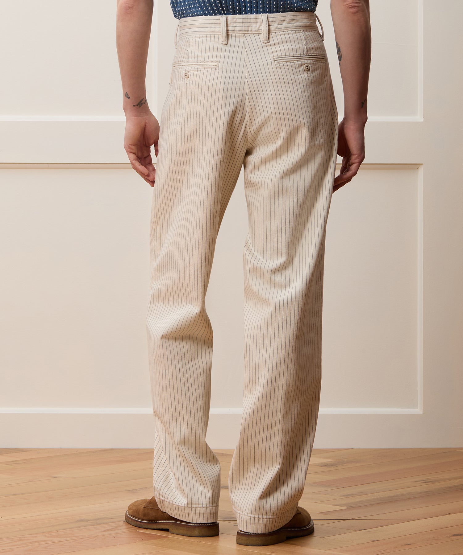 Relaxed Striped Denim Chino - Image 4