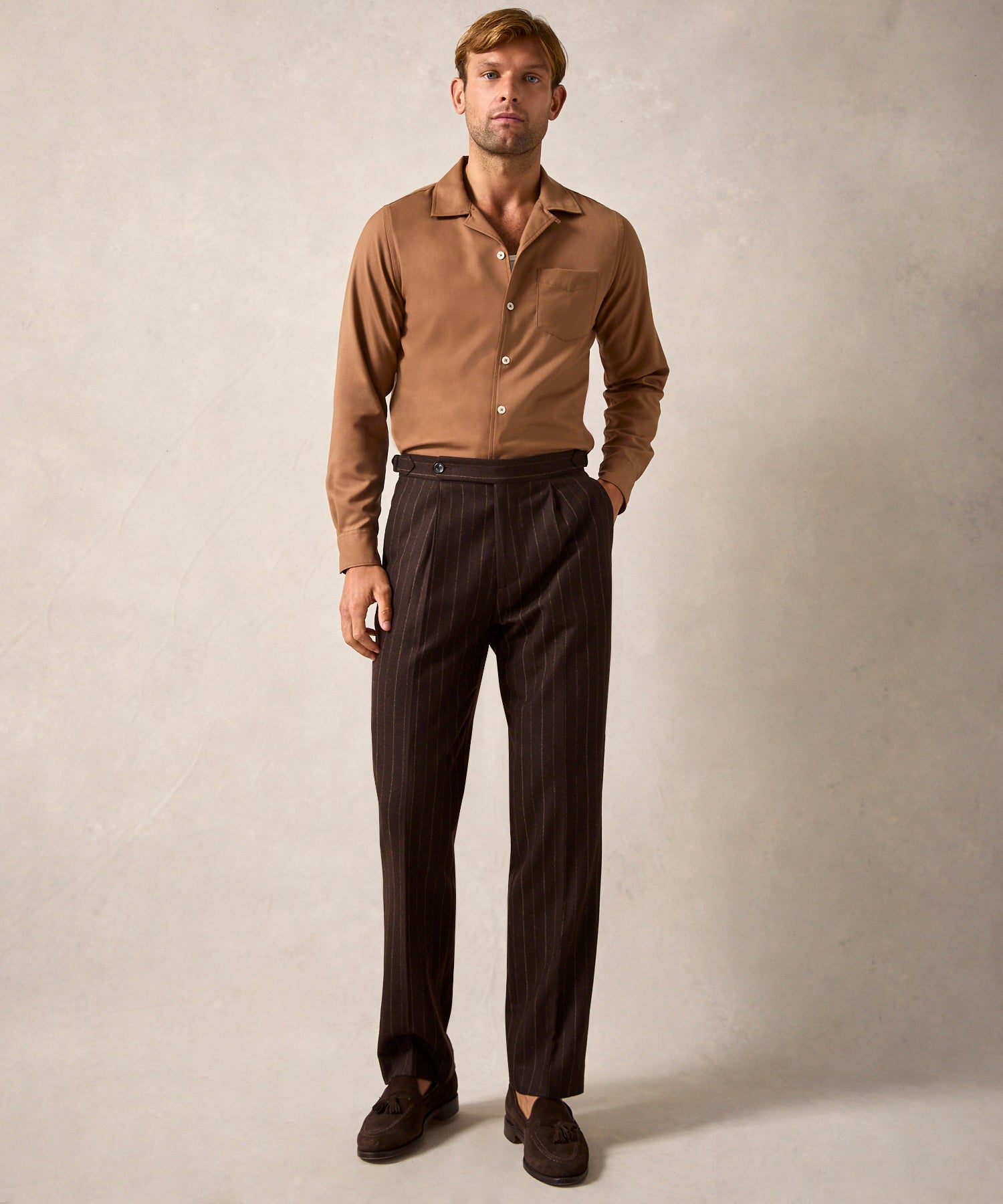 Italian Flannel Side Tab Trouser - Image 2