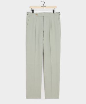 Italian Sueded Linen Side Tab Trouser