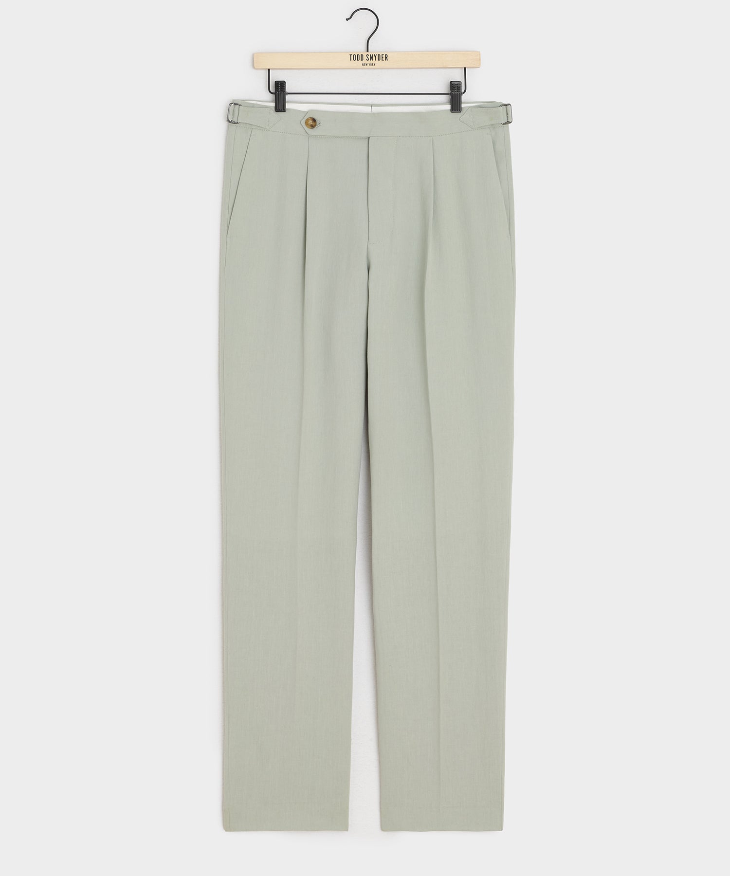 Italian Sueded Linen Side Tab Trouser