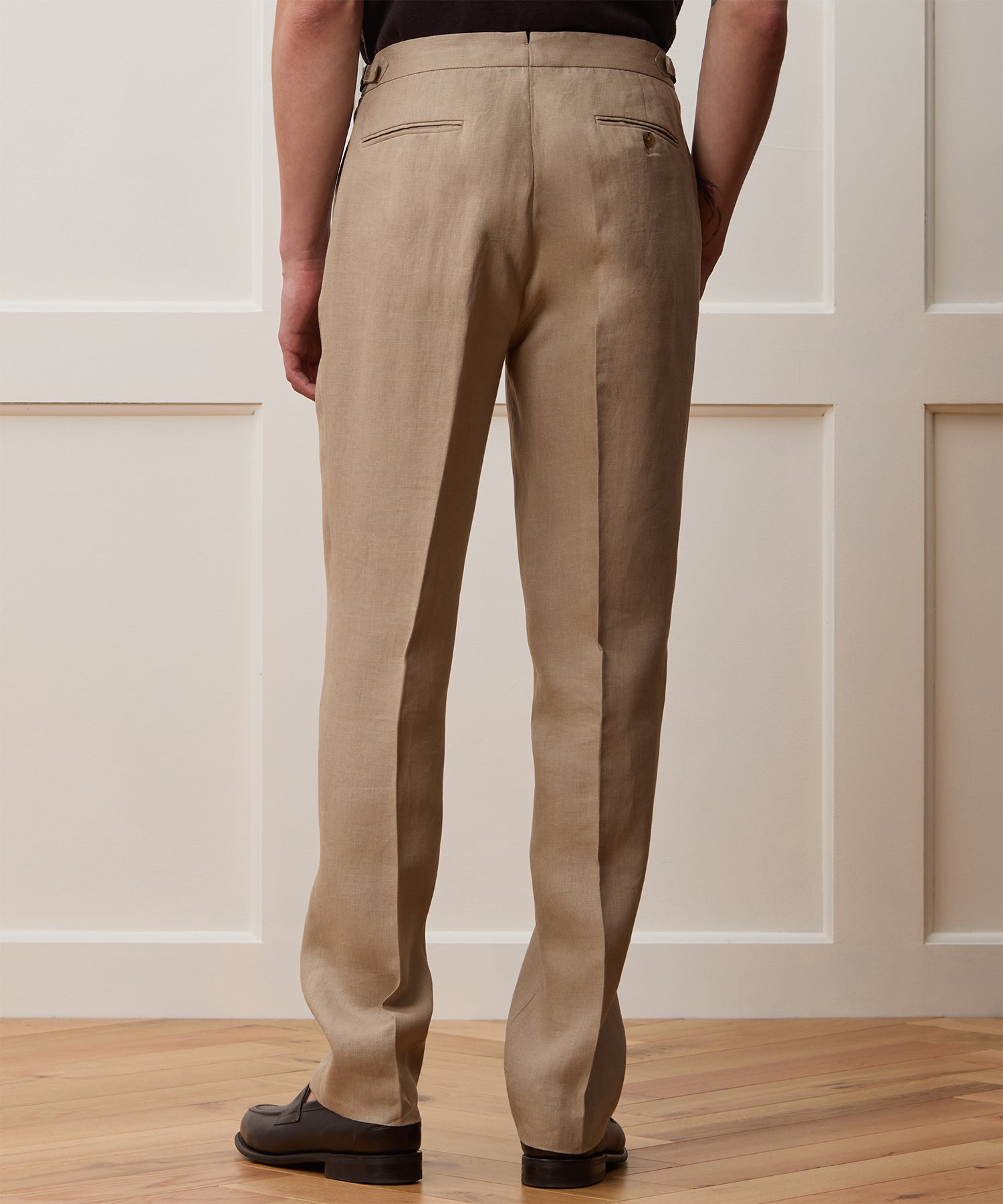 Italian Linen Side Tab Trouser - Image 4