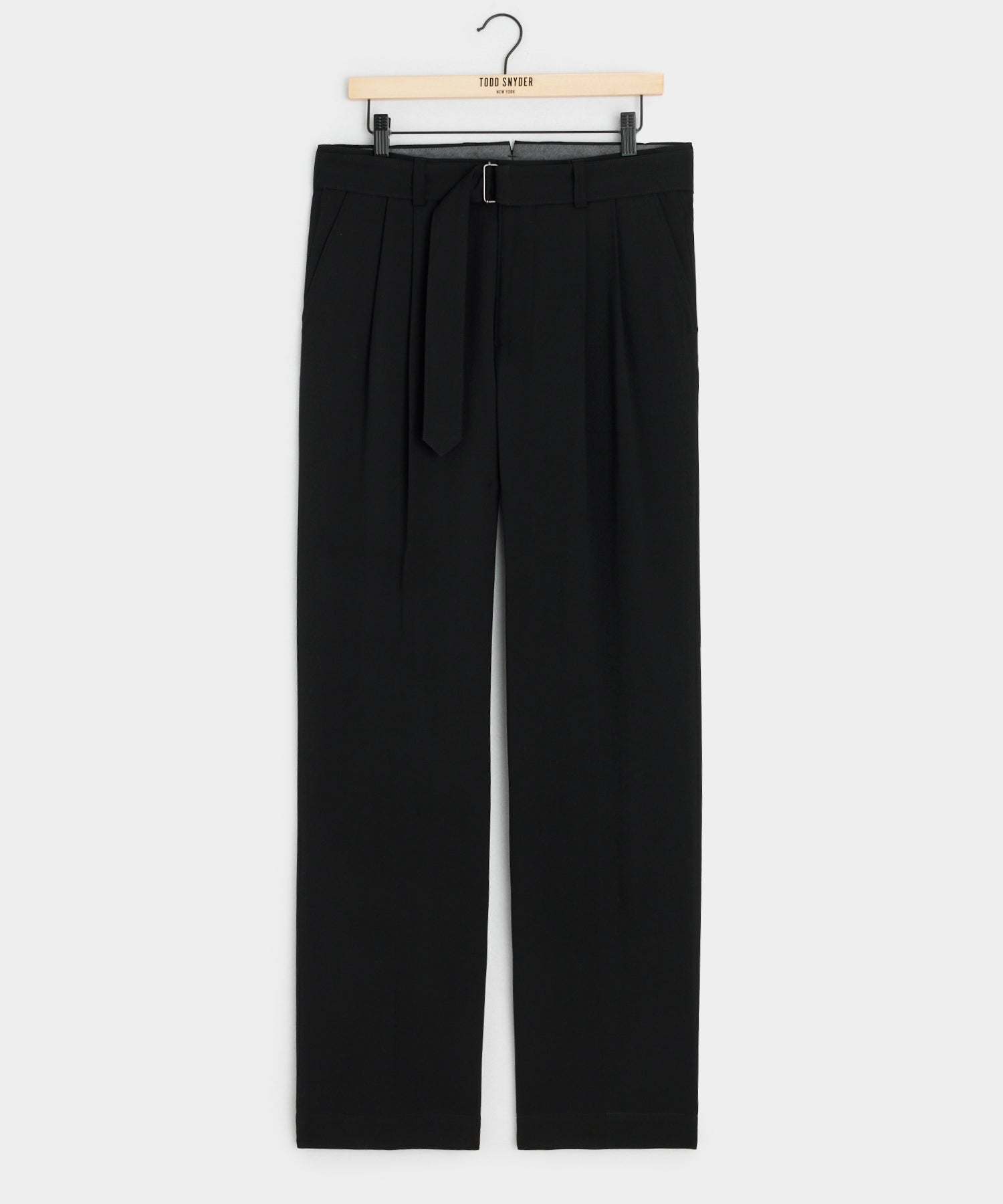 Italian Gabardine Self Belt Trouser