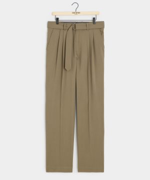 Italian Gabardine Self Belt Trouser