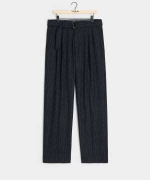 Italian Wool Self Belt Trouser