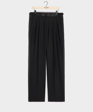 Relaxed Italian Wool Tuxedo Trouser