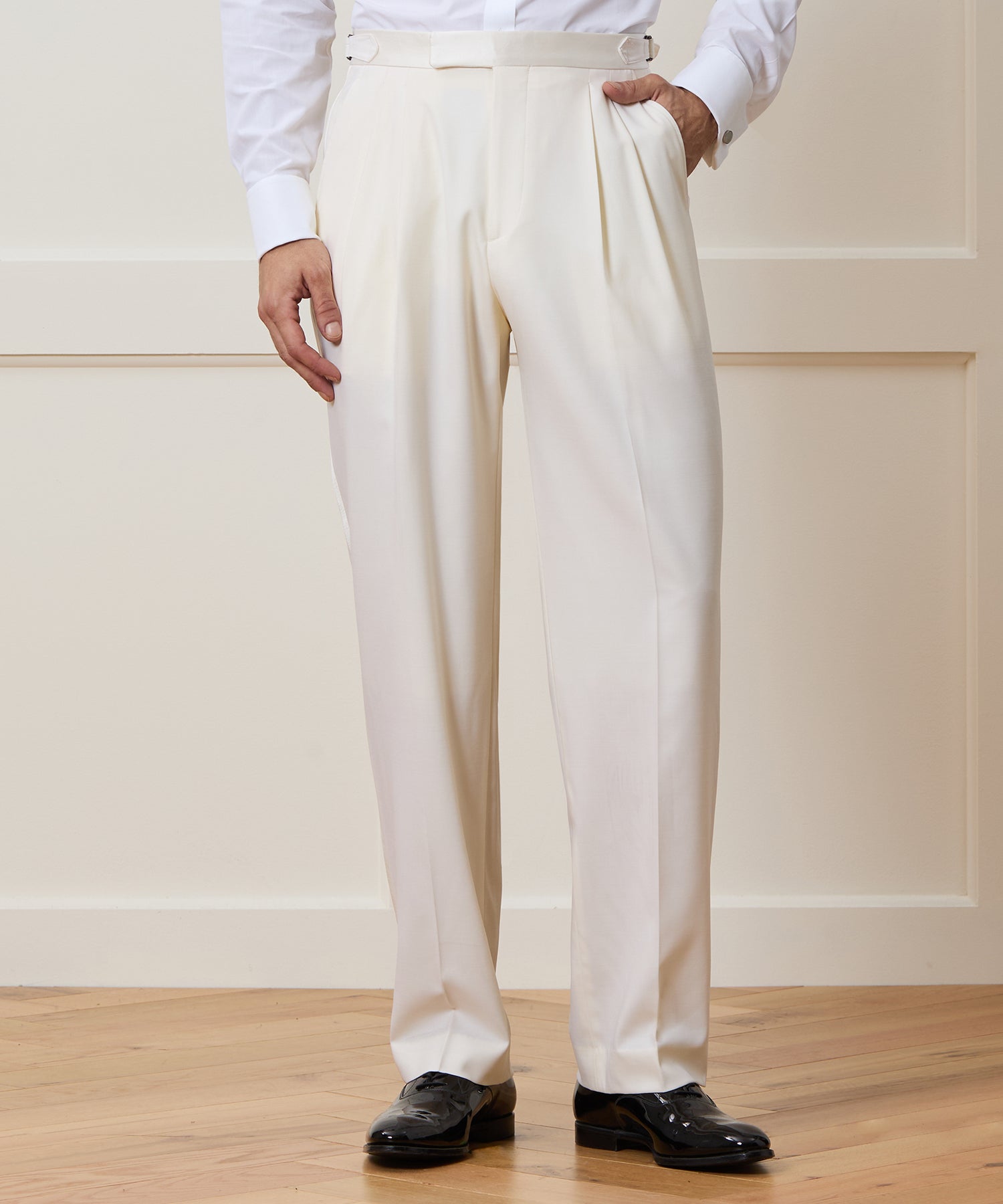 Relaxed Italian Wool Tuxedo Trouser - Image 2