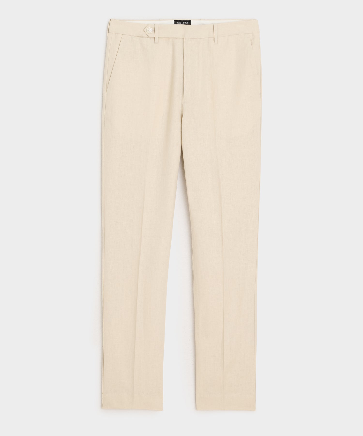 Straight Fit Linen Tab Trouser