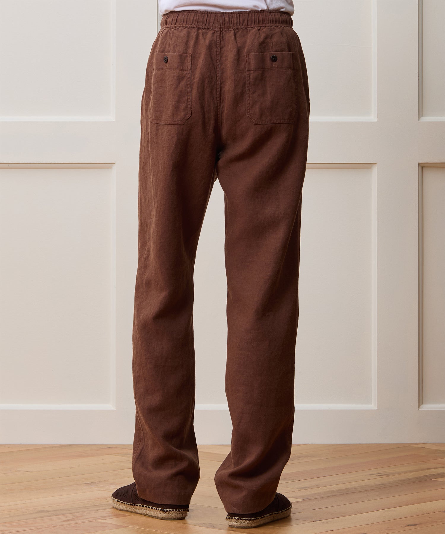 Straight Fit Linen Beach Pant - Image 3