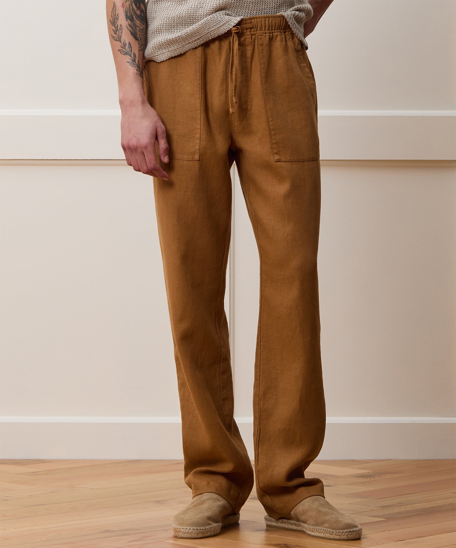 Straight Fit Linen Beach Pant - Image 2