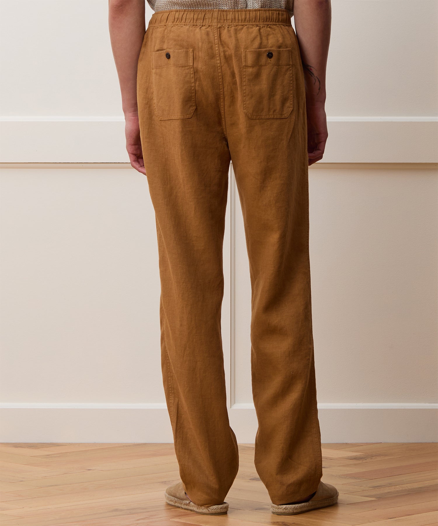 Straight Fit Linen Beach Pant - Image 3