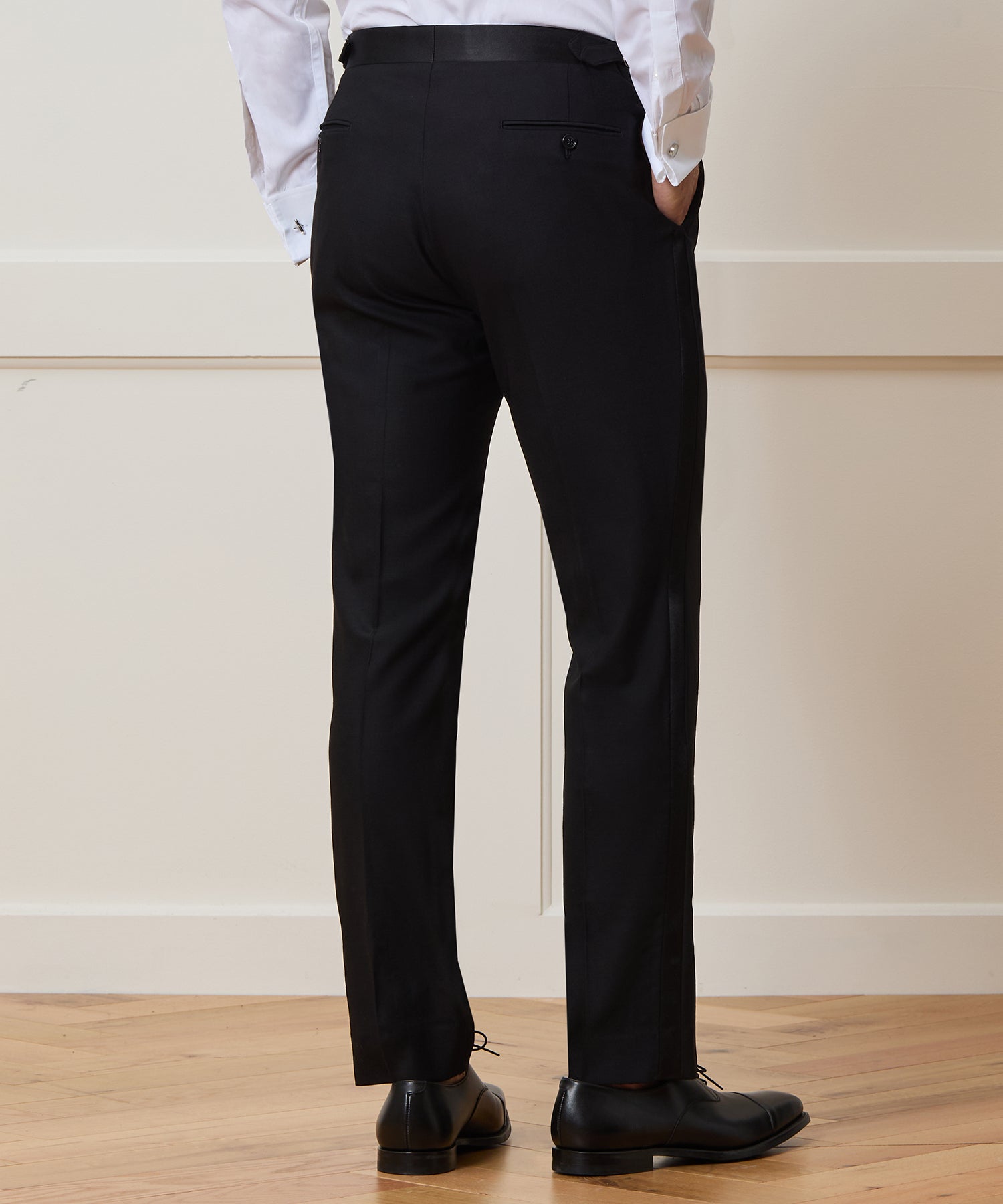 Slim Italian Wool Tuxedo Trouser - Image 4