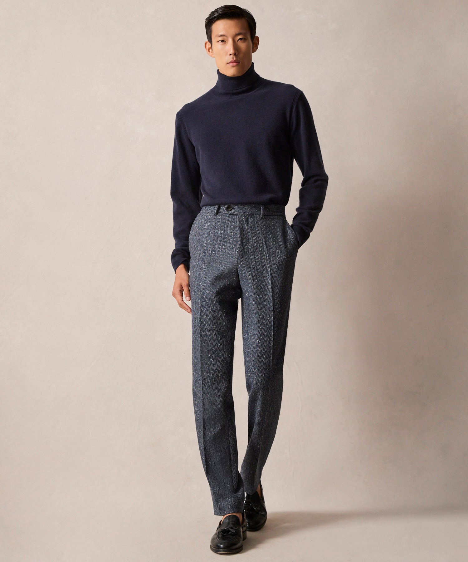 Italian Donegal Herringbone Sutton Trouser - Image 2
