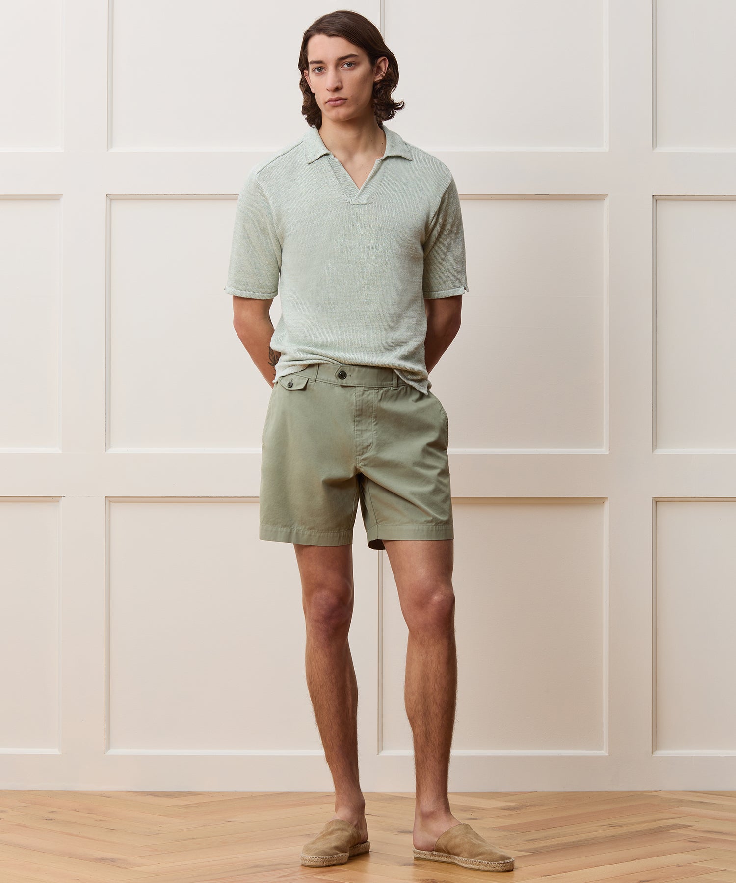 Inis Me??in Washed Linen Polo - Image 3