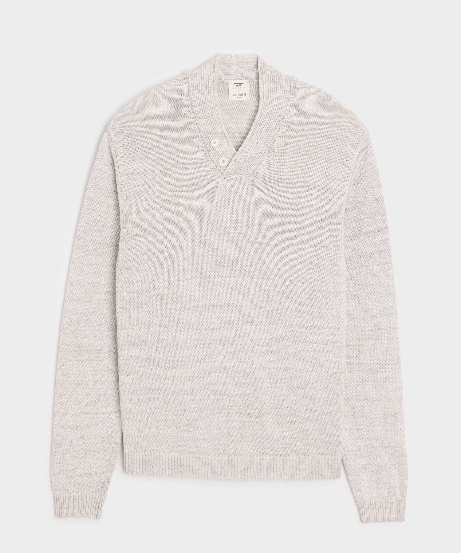 Inis Me??in Linen Hurler V-Neck Sweater in Silver Marl