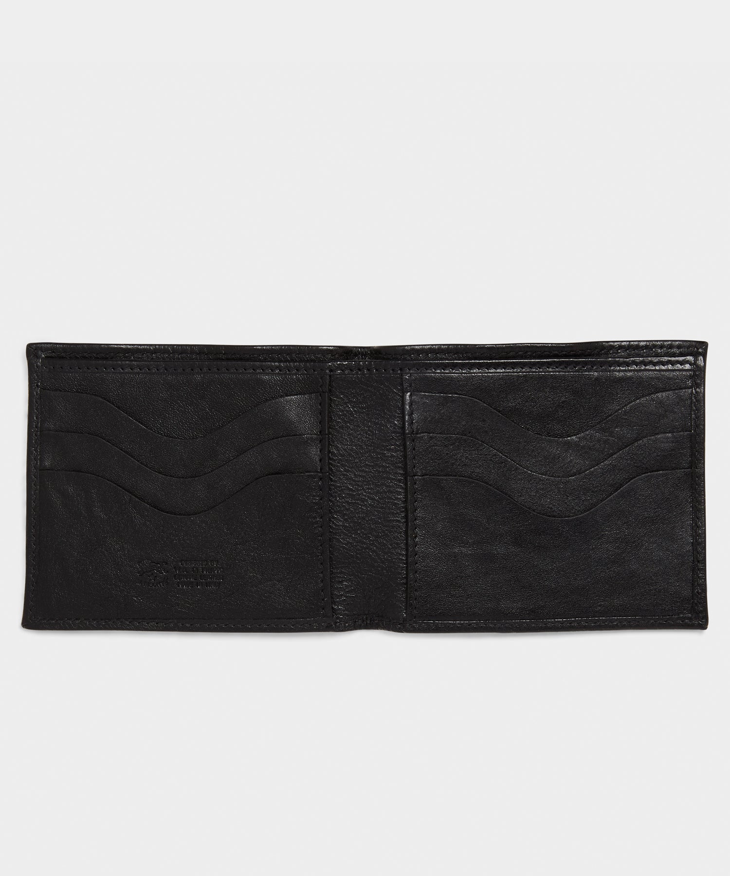 Il Bisonte Leather Bi-fold Wallet in Black - Image 2