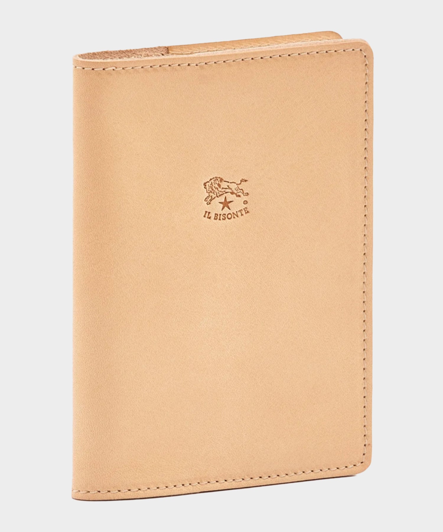 Il Bisonte Leather Passport Holder in Natural - Image 2