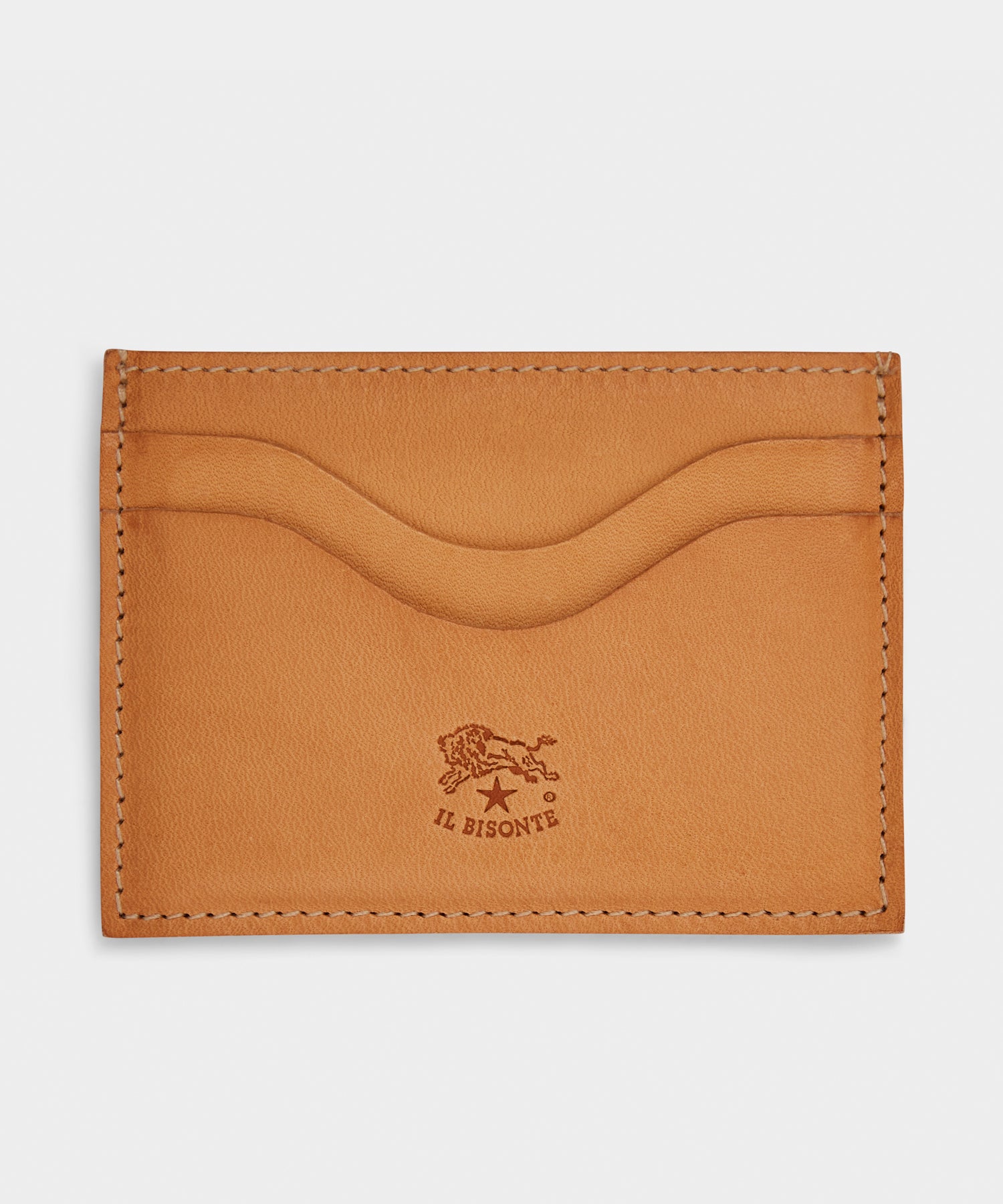 Il Bisonte Salina Leather Card Holder in Natural