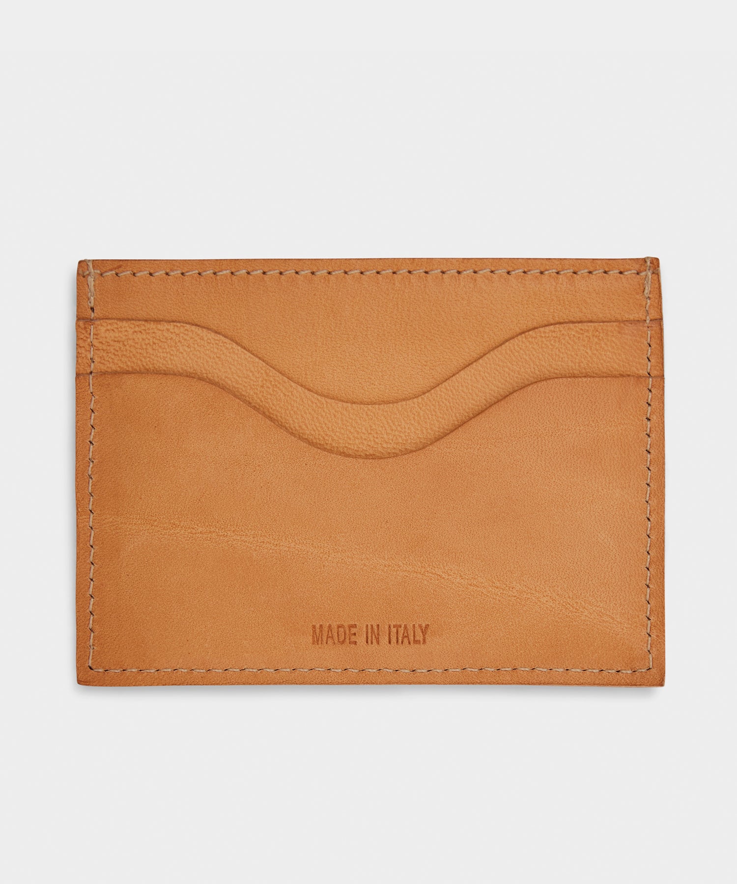 Il Bisonte Salina Leather Card Holder in Natural - Image 2
