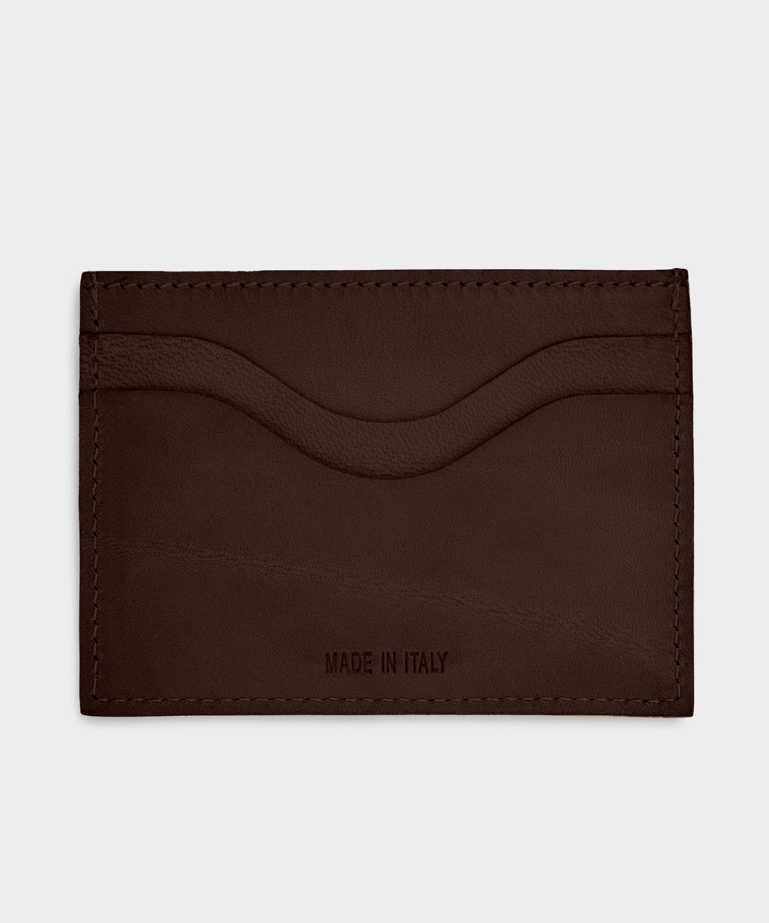Il Bisonte Salina Leather Card Holder in Caffe - Image 2