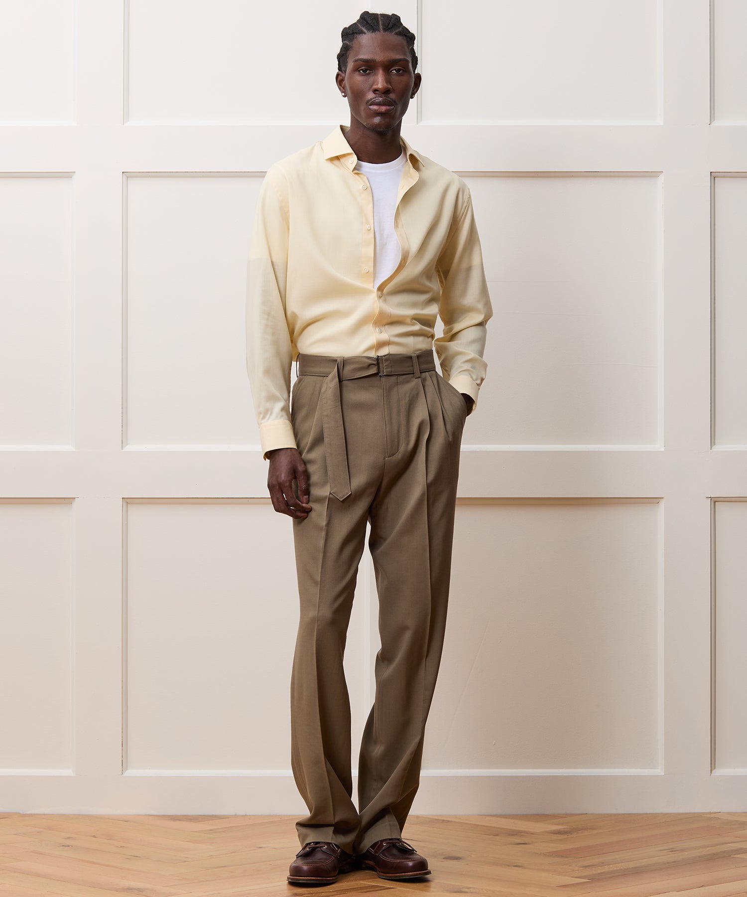 Merino Spread Collar Dress Shirt - Image 3