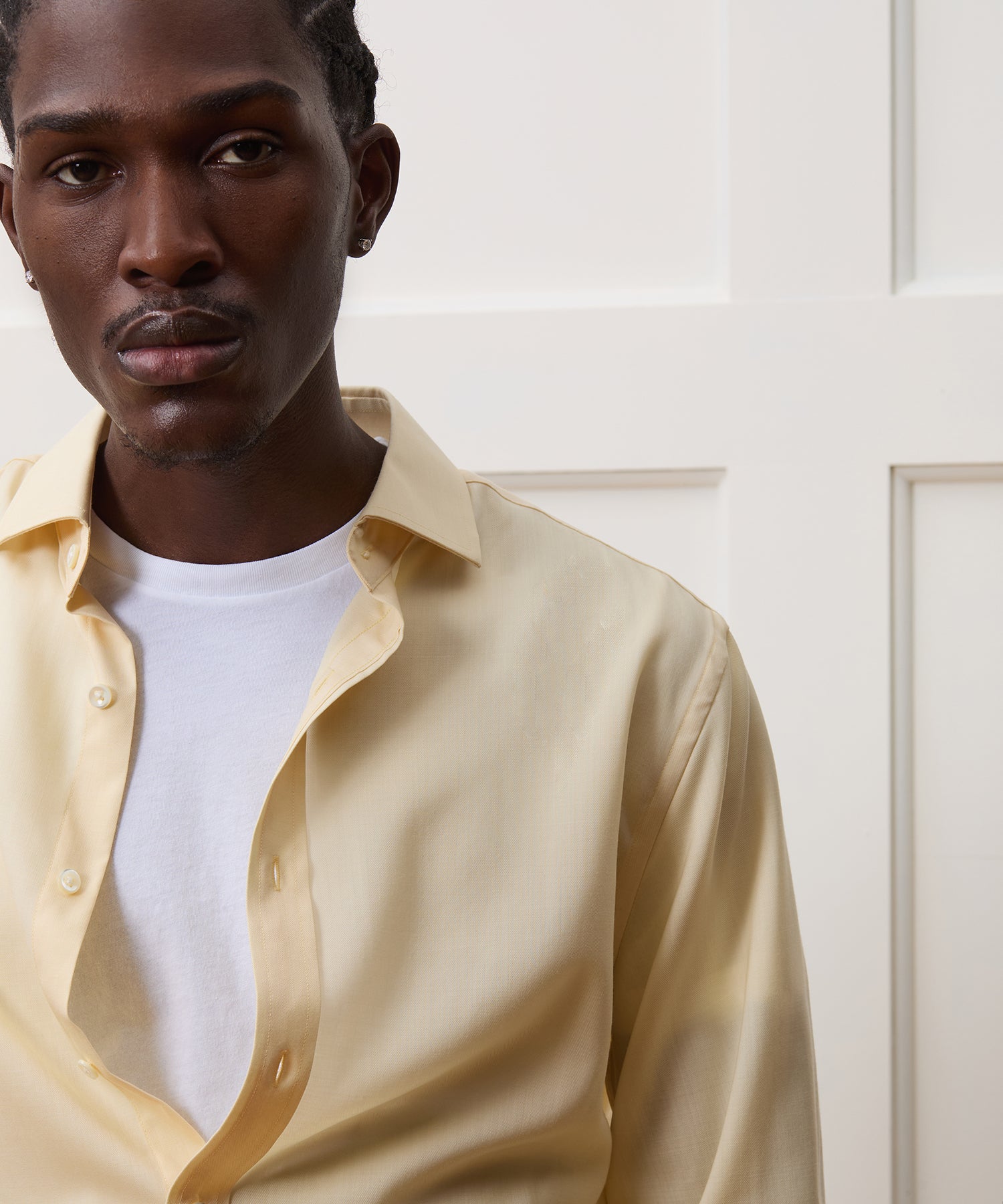 Merino Spread Collar Dress Shirt - Image 4