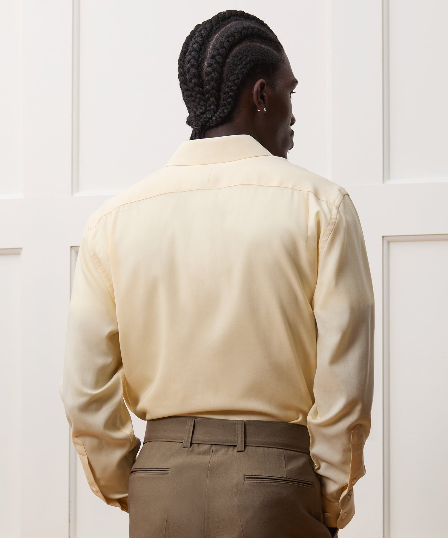 Merino Spread Collar Dress Shirt - Image 5