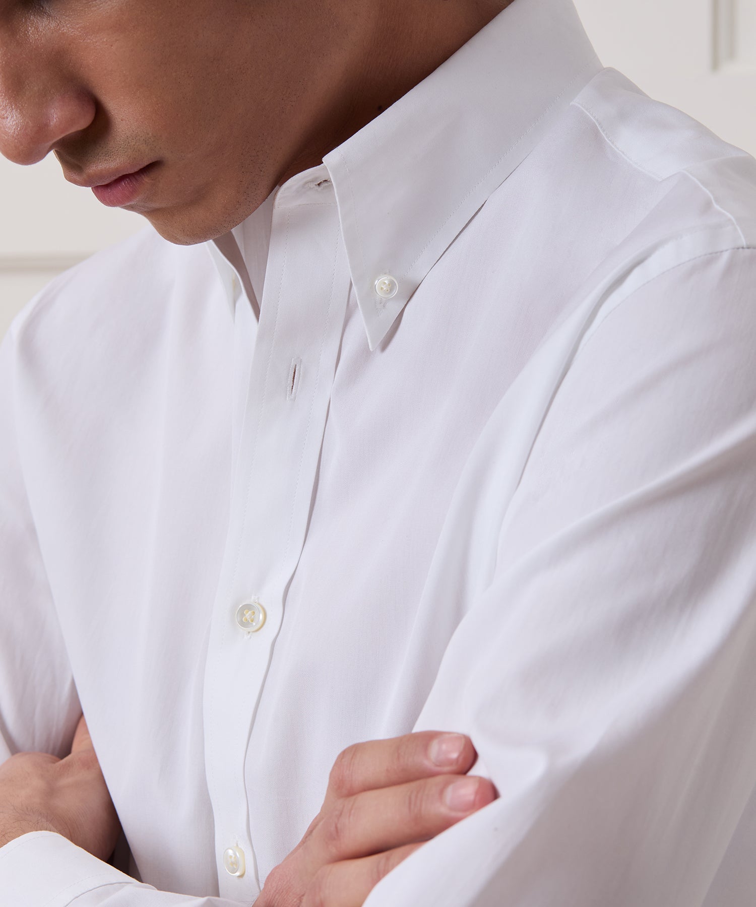 Cotton Poplin Button-Down Collar Dress Shirt - Image 3