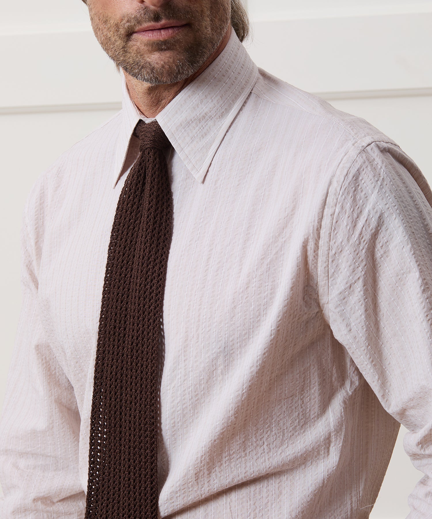 Italian Cotton Open Weave Knit Tie - Image 2