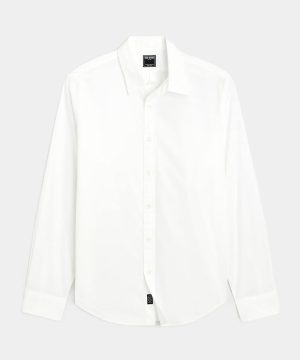 Slim Fit Cotton Poplin Point Collar Shirt